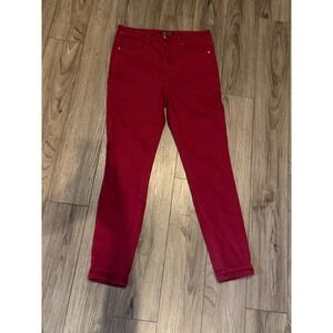 Judy Blue Scarlett High Rise Tummy Control Skinny Jeans Red 11/30 JB88760